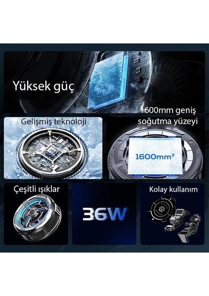 Memo CX09 Manyetik Tablet-Telefon Soğutma Fanı Radyatör SOĞUTUCU-(5775) - BKS9212-6438