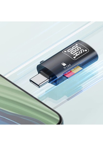 Ally Type-C To USB + Tf Kart Çevirici Otg ADAPTÖR-(5775) - BKS6200-9050