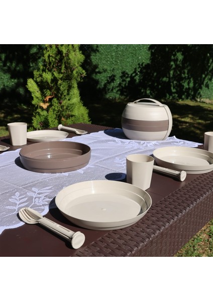 32 Parça Piknik Seti Yuvarlak Kamp Seti fırsatları