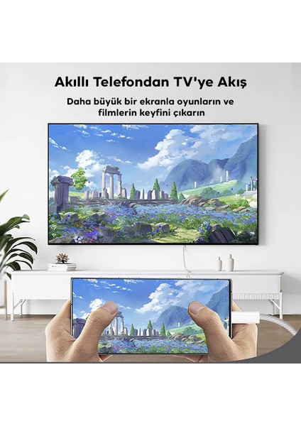Ally Type-C To HDMI Hdtv Dönüştürücü Adaptör (4k 60Hz) Kablo 1.8M-(5775) - AGT9814-1367