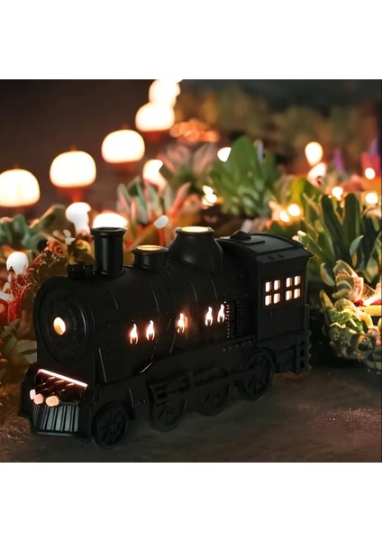 Siyah Tren Esans Yağı Difüzörü Amrıver 300ML USB ile Çalışan Çift Işıklı