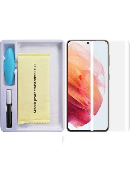 Sm Galaxy S21 Full Uv Liquid+Uv Işık 3dkırılmaz Cam Ekran KORUYUCU-(5775) - BKS7350-4587