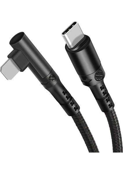 Ally Type-C To Iphone 20W Lightning Hızlı Şarj Kablosu Oyuncu 90 Derece Kablo-(5 - AGT6175-7666