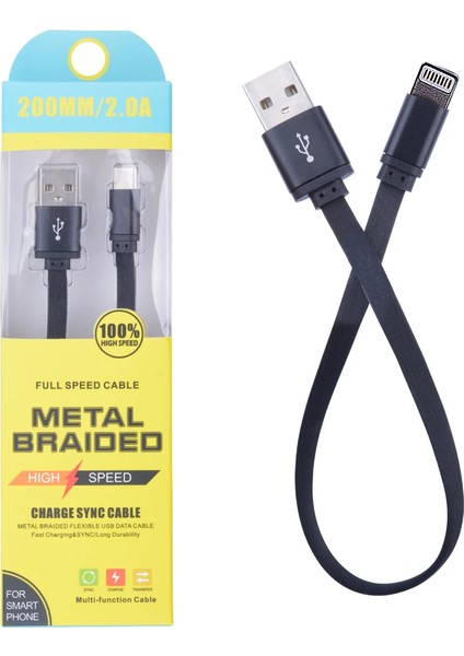 Iphone 13-12-11 8-7 20CM Kısa Şarj USB KABLO-(5775) - GMS2950-2160