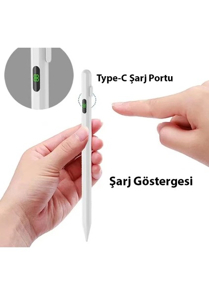 Ally K-2268 Dijital Göstergeli Universal Kapasitif Stylus iPad Tablet Dokunmatik Ka - AGT4586-2961