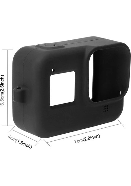 Puluz PU428B Gopro Hero8 Için Silikon Koruma Kılıfı+Wrist STRAP-(5775) - AGT6426-4719