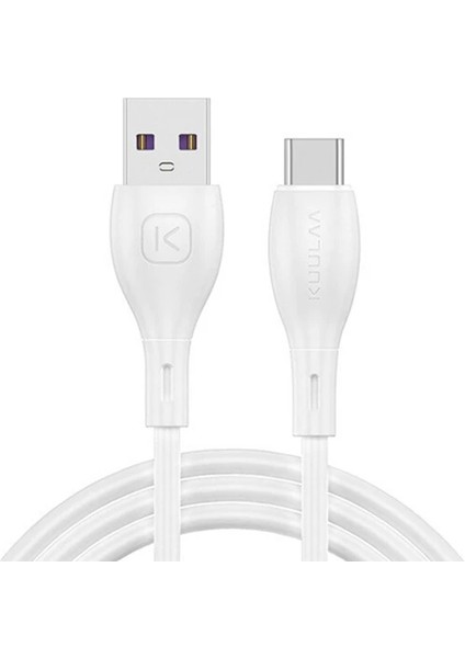 Kuulaa Liquid Silicone USB Type C Qc3.0 Hızlı Şarj Kablosu 1METRE-(5775) - BKS3690-1404