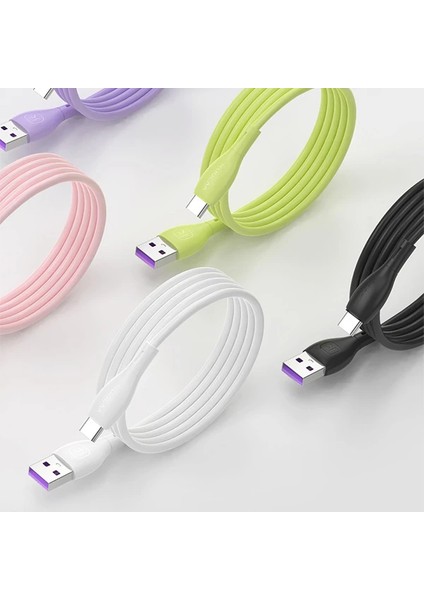 Kuulaa Liquid Silicone USB Type C Qc3.0 Hızlı Şarj Kablosu 1METRE-(5775) - BKS3690-1404