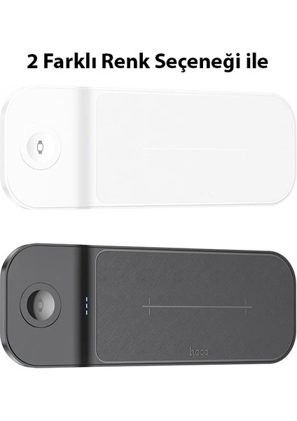 Hoco Cq5 3in1 Wireless Kablosuz Hızlı Şarj Standı (Telefon-Kulaklık-Apple Watch - GMS3304-8289 fırsatları