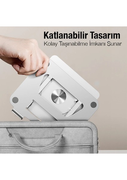 Ally Mc LS652 Premium 360 Dönebilen Ayarlanabilir ve Katlanabilir Alüminyum Laptop - GMS1322-6977