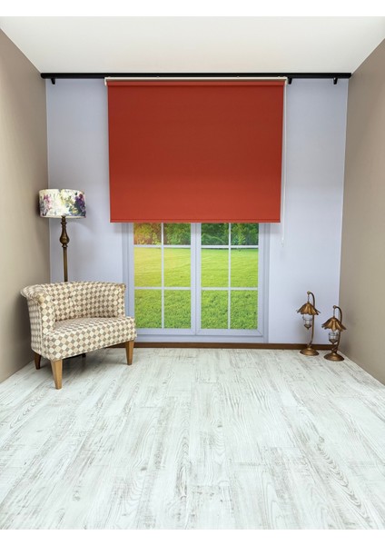 Donatti Stor Perde Ithal Mat Polyester Kiremit Rengi P1735