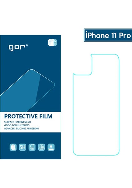 Gor Iphone 11 Pro 5.8 Çizilmez Arka Koruyucu Jelatin 5 Adet SET-(5775) - MBN9671-1165
