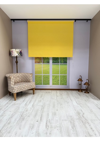 Donatti Stor Perde Ithal Mat Polyester Sarı P1680