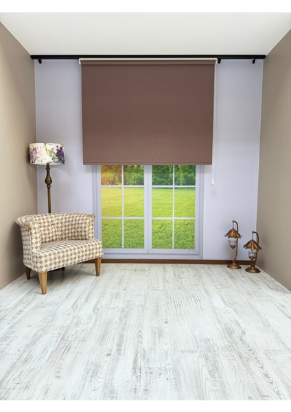 Donatti Stor Perde Ithal Mat Polyester Koyu Kahve P1620