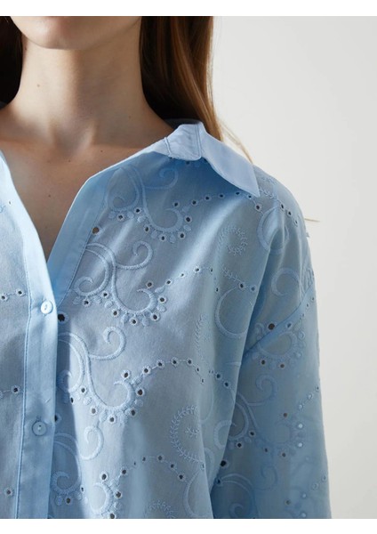 Lcw Vision Ajurlu Oversize Kadın Gömlek (S5) modelleri