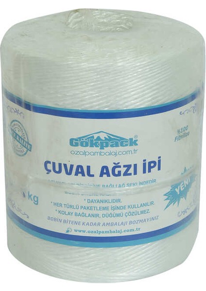 Fırsat Byr Çuval Ağzı Ipi Yüzde 100 Fibrilizeli Naylon Ip Beyaz 1000 gr Yeni