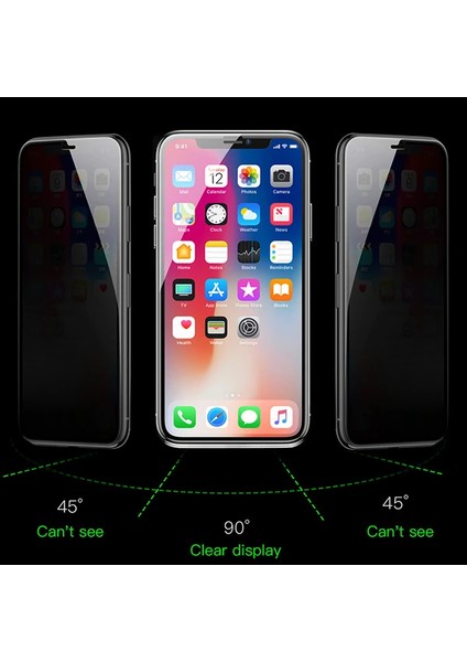 Baseus Iphone 11 Pro Max- Xs Max 3D Anti-Peep Privacy Gizlilik Cam Ekran Koruyucu-( - MBN8848-3065