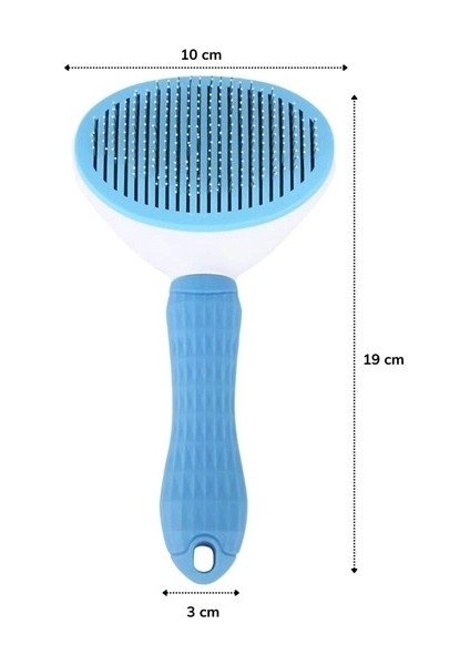 Kedi Köpek Tüy Toplayıcı Kendini Temizleyebilen Ergonomik Saplı Evcil Hayvan Tarağı Mavi (5047) fırsatları