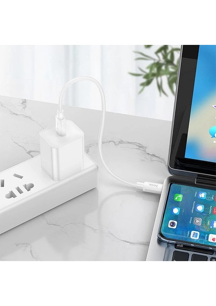 Hoco X96 Hyper 60W Type-C To Type-C Hızlı Şarj ve Data Kablosu 25CM-(5775) - CDY7684-4386