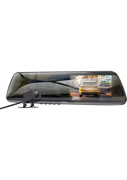 Hoco Dv4 Dvr Ön ve Arka Sürüş Kaydedici 45 Inç LCD Dikiz Aynası Araç Kamera - MBN7780-7228