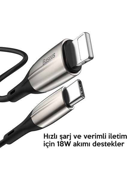 Baseus Horizontal USB Type-C PD18W iPhone 14-13-12-11 Hızlı Şarj Kablo 1metre-(5 - GMS9494-6985 modelleri