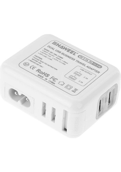 Haweel Universal Seyahat Şarj Adaptör Iphone ve 1 Mikro USB Şarj Kablosu Set-(57 - MBN1246-2543