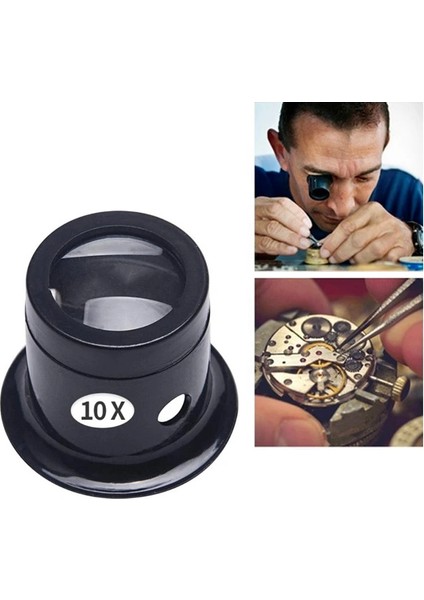 Ally Saatçi Tamirci Kuyumcu 10X Büyüteç Optik Cam LENS-(5775) - AGT8017-1842