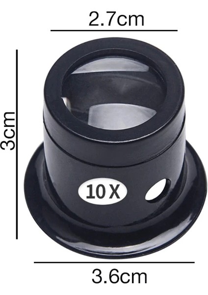 Ally Saatçi Tamirci Kuyumcu 10X Büyüteç Optik Cam LENS-(5775) - AGT8017-1842 indirimleri