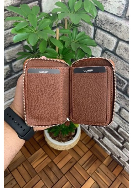 Hakiki Deri Taba Fermuarlı Mini Erkek Cüzdanı (T260) fırsatları