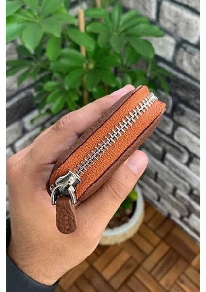 Hakiki Deri Taba Fermuarlı Mini Erkek Cüzdanı (T260) indirimleri