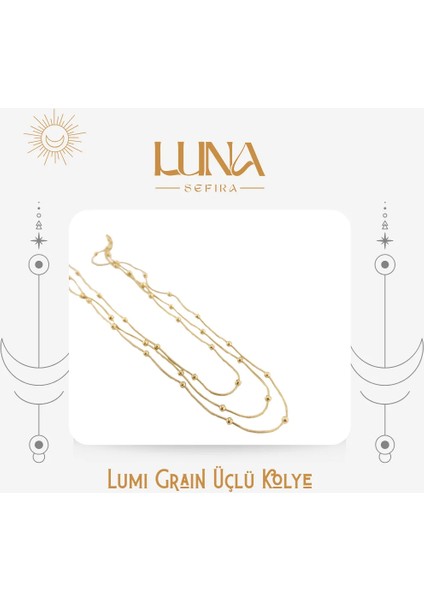 Lumi Grain Üçlü Kolye