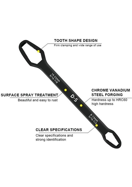 Universal Anahtarı Çift Kafalı Çok Fonksiyonlu 6-22MM (5047) modelleri