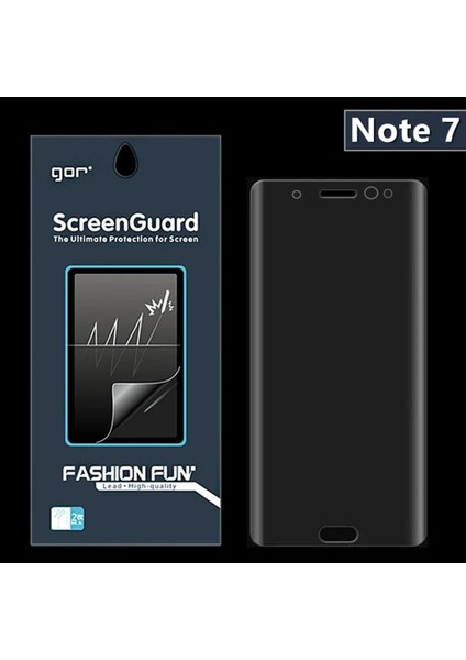 Gor Galaxy Note 7 Fan 3D Kavisli Darbe Emici Full Ekran Koruyucu 2 Adet SET-(5775) - AGT2652-9472