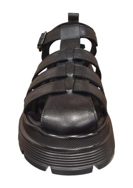 2409211Y Burnu Kapalı Kadın Deri Sandalet fırsatları