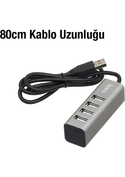 Hoco Hb1 80CM Kablolu 4 Portlu USB Çoğaltıcı Hub ADAPTÖR-(5775) - GMS6207-8728 fırsatları