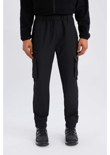 Fit Sporcu Jogger Eşofman Altı Slim Fit Dar Kesim Dokuma Kargo Cepli Standart Paça D3884AX24WN