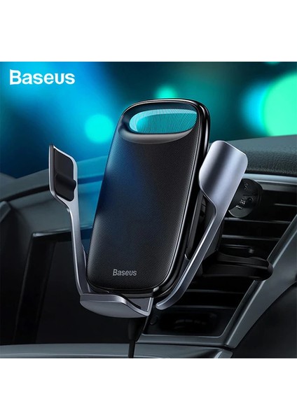 Baseus Aurora Electric Qc 3.0 Wireless Kablosuz Şarj Araç TUTUCU-(5775) - BKS4915-9011
