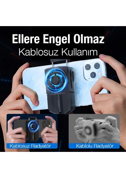 Memo Dl-A5 Cep Telefonu Soğutma Fanı Gamer Oyuncu Radyatör SOĞUTUCU-(5775) - MBN8510-3888