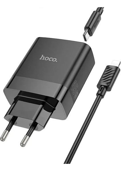 Hoco C127A PD45W(1C3A) Hızlı Şarj Aleti + Type-C To iPhone Lightning Kablo Seti-( - MBN7337-5516