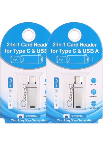 Ally 2in1 USB Type-C Kart Okuyucu Card READER-(5775) - AGT7165-4501