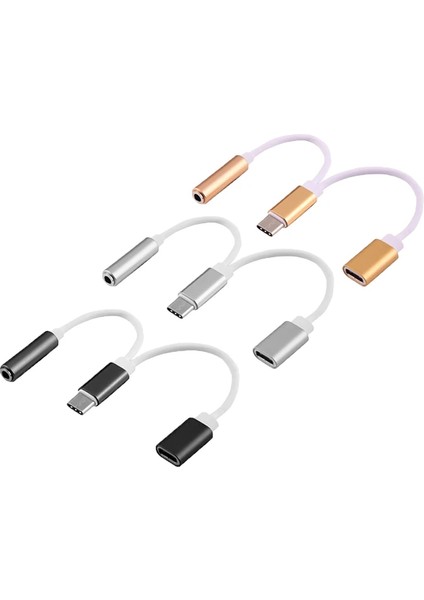 Dual USB 3.1 Type C - Audio 3.5mm Jack Kulaklık Dönüştürücü KABLO-(5775) - BKS9106-1849