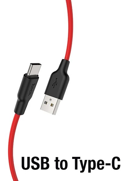 Hoco X21 Plus USB To Type-C 3A Silikon Hızlı Şarj ve Data KABLOSU-(5775) - BKS4810-4714 fiyatları