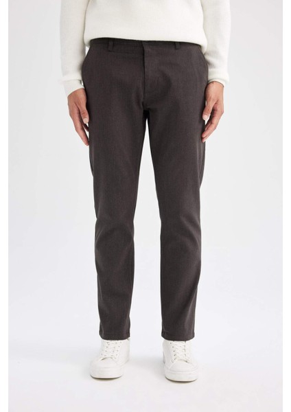 Chino Pantolon Regular Fit Normal Kesim Cepli Düz Paça D1050AX24WN