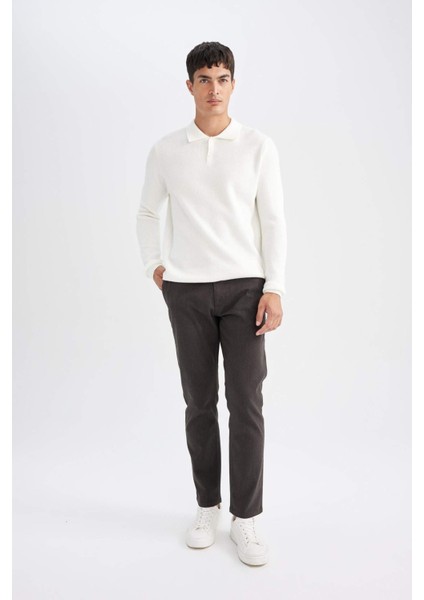 Chino Pantolon Regular Fit Normal Kesim Cepli Düz Paça D1050AX24WN