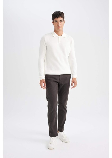 Chino Pantolon Regular Fit Normal Kesim Cepli Düz Paça D1050AX24WN