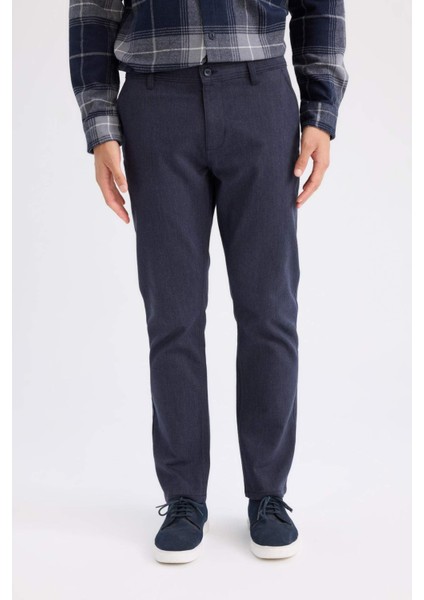 Chino Pantolon Regular Fit Normal Kesim Cepli Düz Paça D1050AX24WN