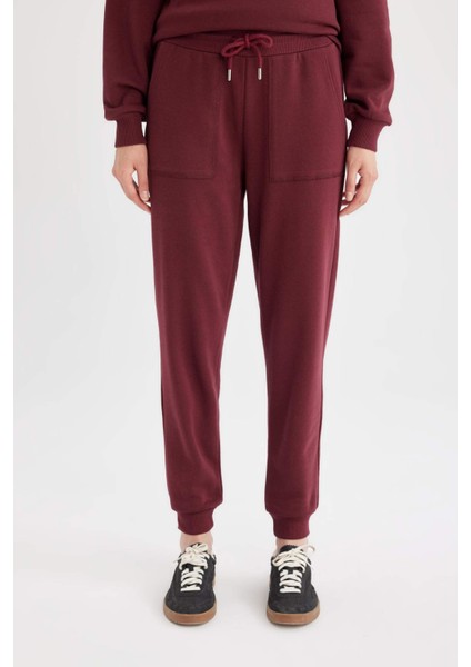 Regular Fit Jogger Eşofman Altı Basic Düz Beli Lastikli Bağcıklı Cepli V2699AZ24WN