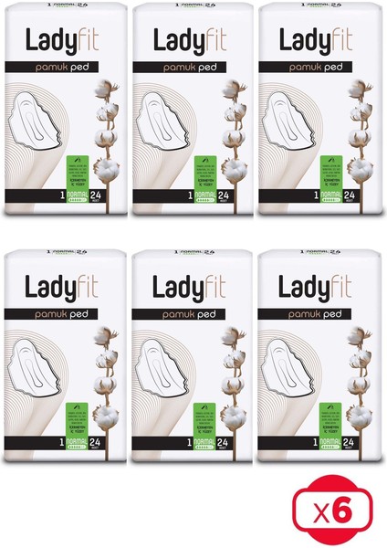 Pamuk Ped Normal 24'lü x 6 Paket 144 Adet