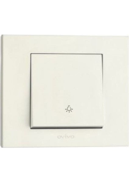 10 Adet Grano Beyaz Zil Anahtarı Light Çerçeve Dahildir