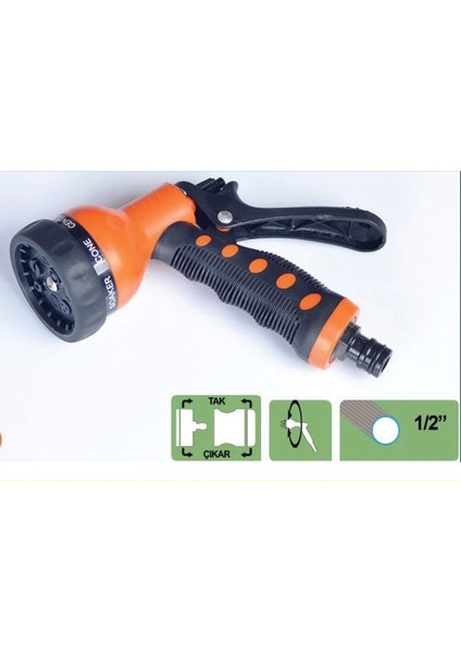 Sulama Tabancası - 4lü Sulama Sistemi 7 Fonkiyonlu (5047) modelleri